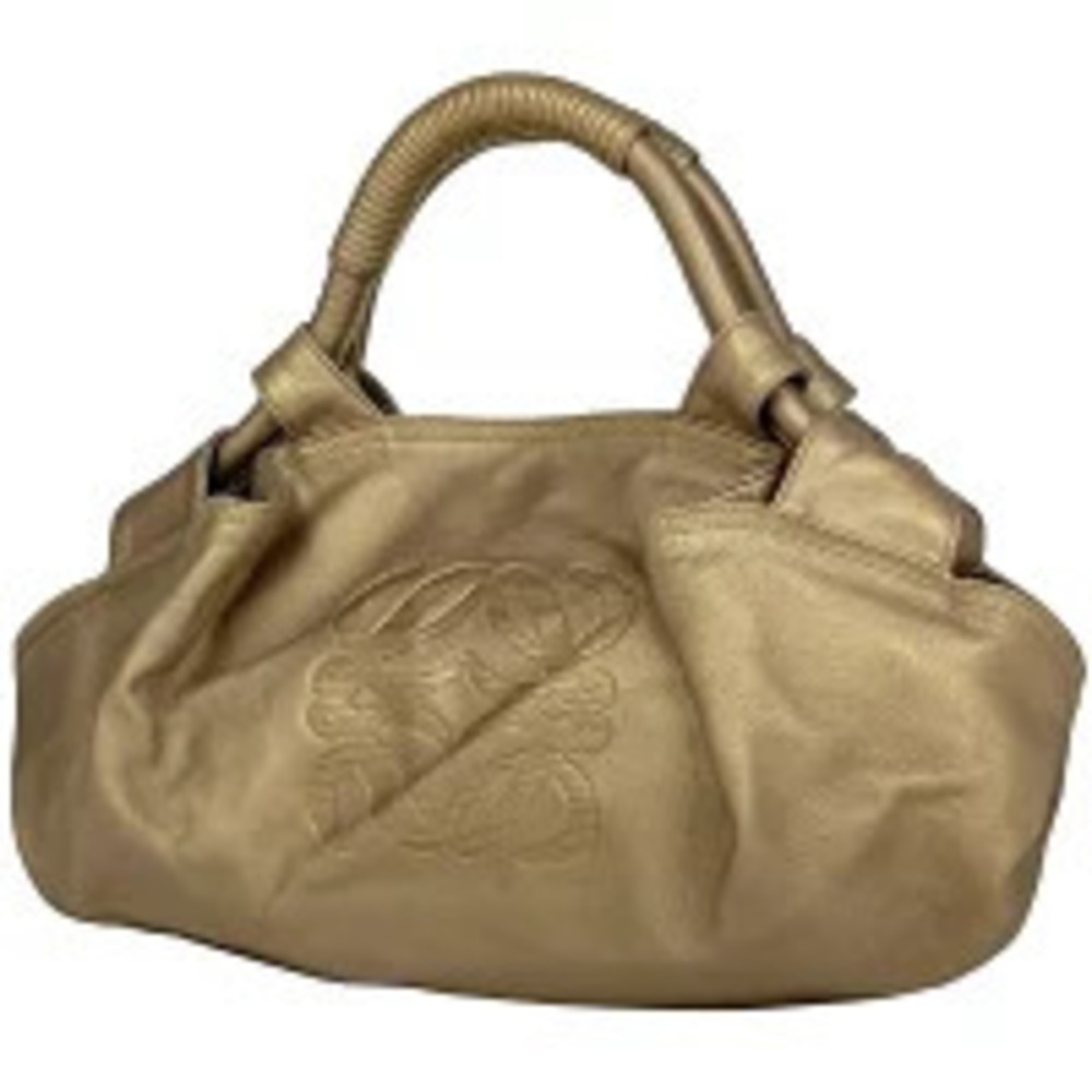 Loewe Nappa Aire Anagram Handbag Leather Gold
